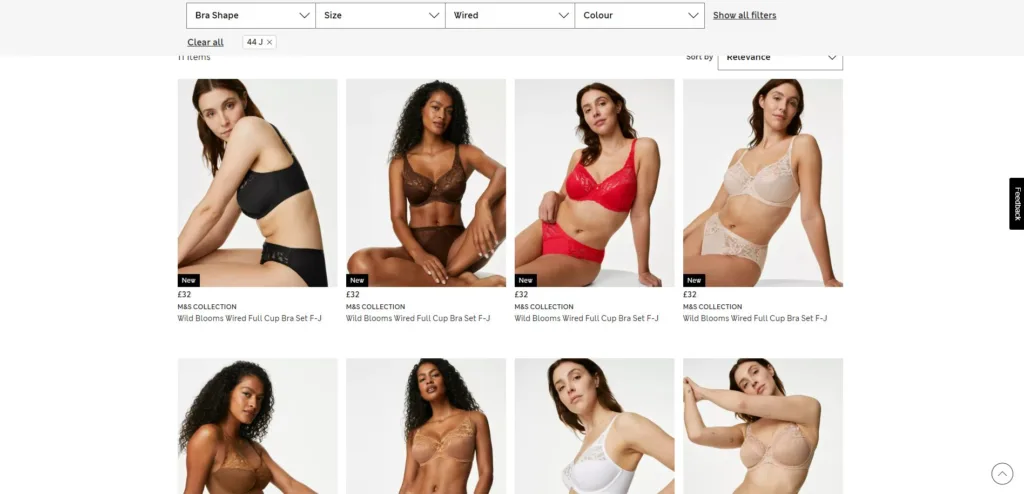 plus-size lingerie sets for boudoir photoshoot on M&S marketplace